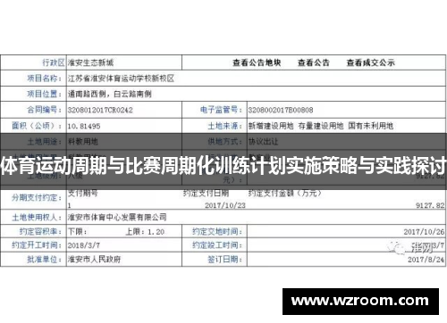 体育运动周期与比赛周期化训练计划实施策略与实践探讨